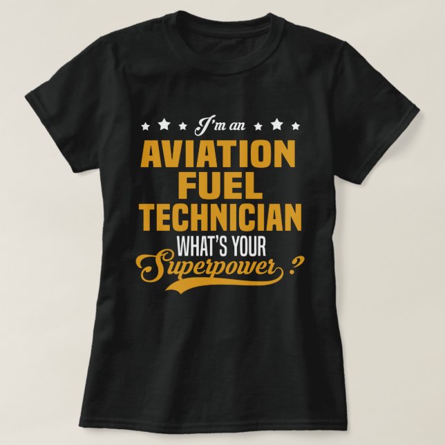 T-shirt Technicien en carburant d'aviation (Design devant)