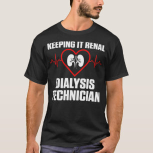 T-shirt Technicien en dialyse Brise cardiaque Néphrologie