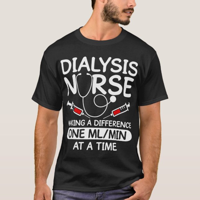 T-shirt Technicien en dialyse Hommes Femmes Drôle Infirmiè (Devant)