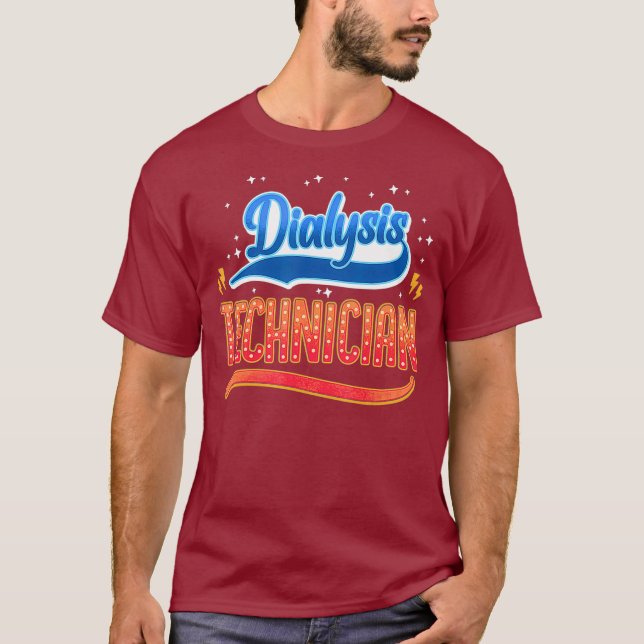 T-shirt Technicien en dialyse Instructeur Nephrologie Tech (Devant)