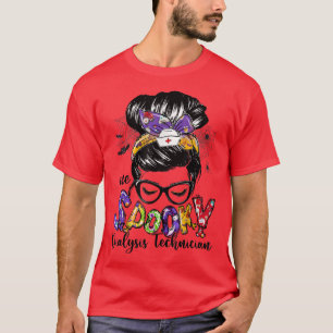 T-shirt Technicien en dialyse Messy Bun Joyeux cadeau d'Ha