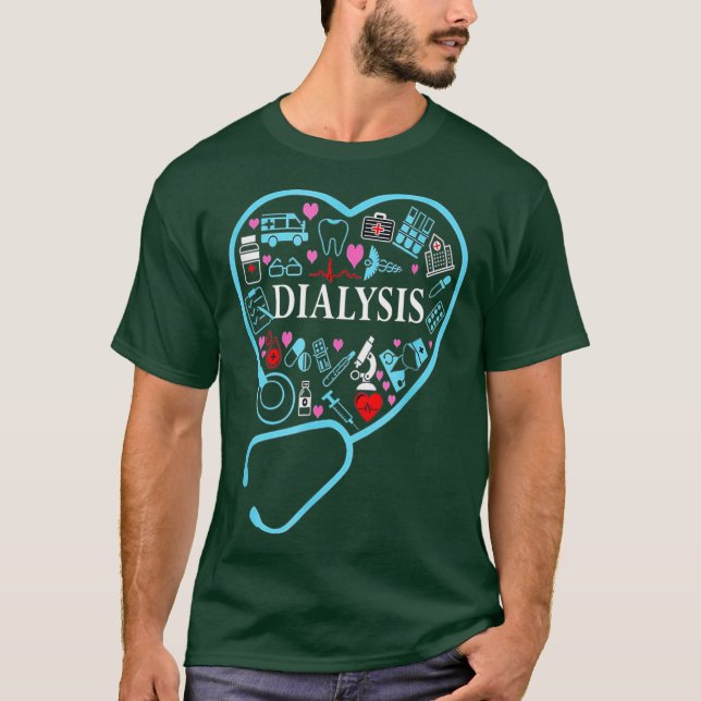 T-shirt Technicien en dialyse Nephrologie Tech (Devant)