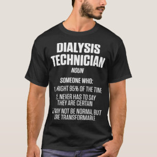 T-shirt Technicien en dialyse technologie néphrologie droi