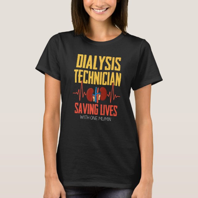 T-shirt Technicien en dialyse Un Ml Néphrologie Tech 1 (Devant)