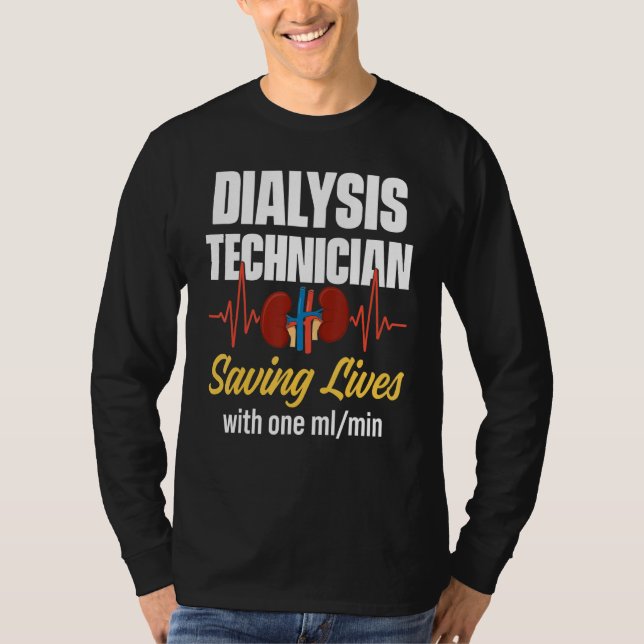 T-shirt Technicien en dialyse Un mL Néphrologie Tech 1 (Devant)