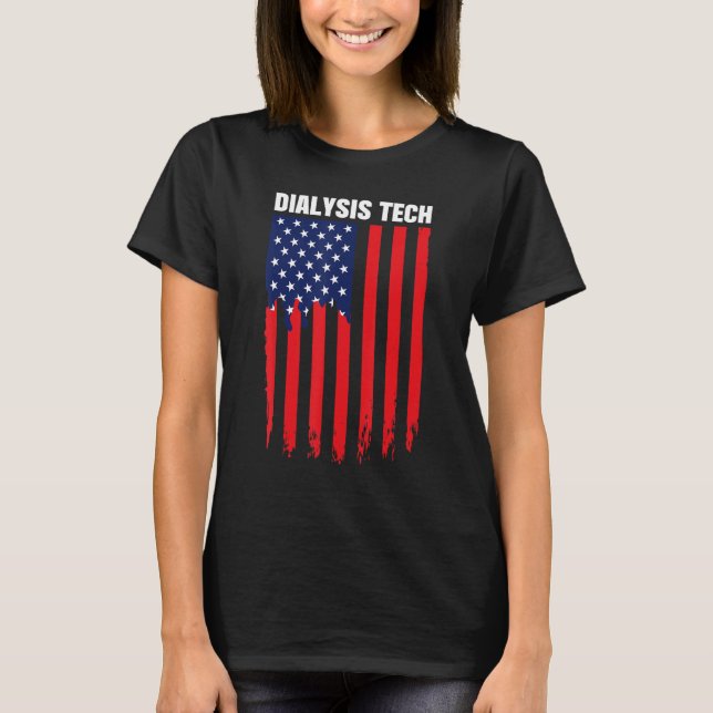 T-shirt Technicien en dialyse US America Nephrology Tech (Devant)