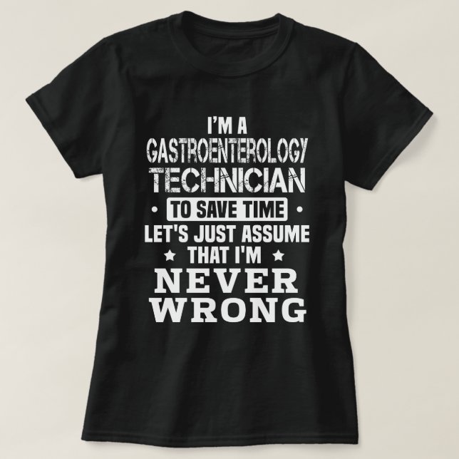 T-shirt Technicien en gastroentérologie (Design devant)