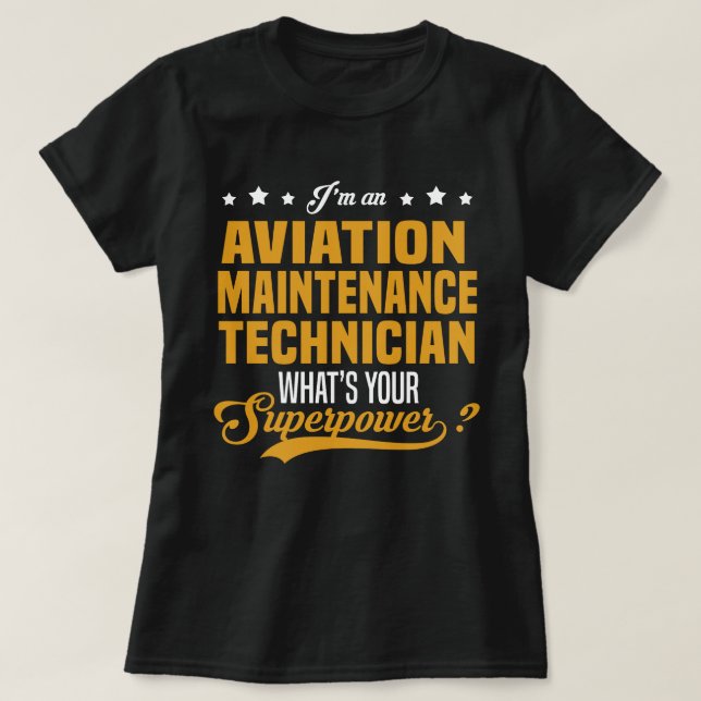 T-shirt Technicien en maintenance aéronautique (Design devant)
