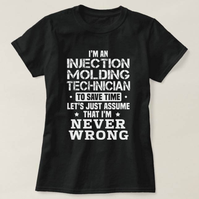 T-shirt Technicien en moulage par injection (Design devant)