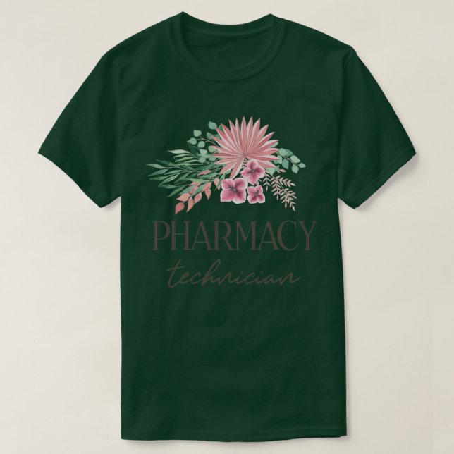 T-shirt Technicien en pharmacie Bohemian Floral Bouquet De (Design devant)