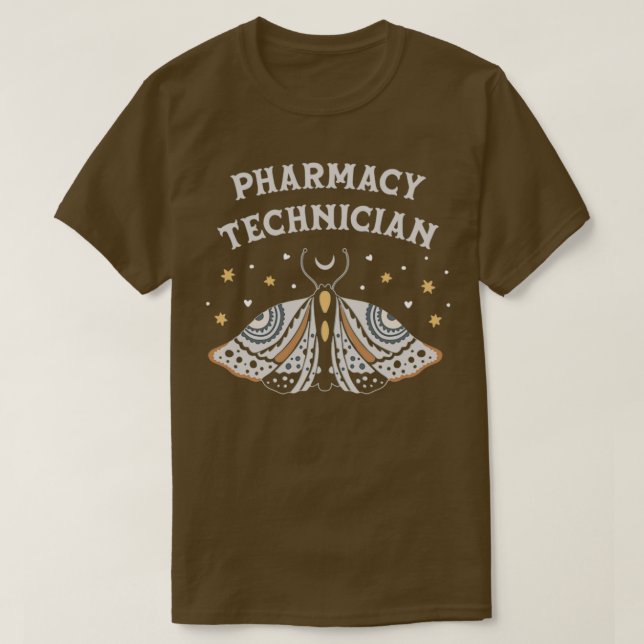 T-shirt Technicien en pharmacie Boho Butterfly Design 1 (Design devant)