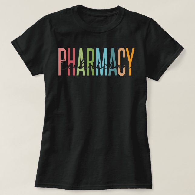 T-shirt Technicien en pharmacie certifié Pharm Tech Pharma (Design devant)