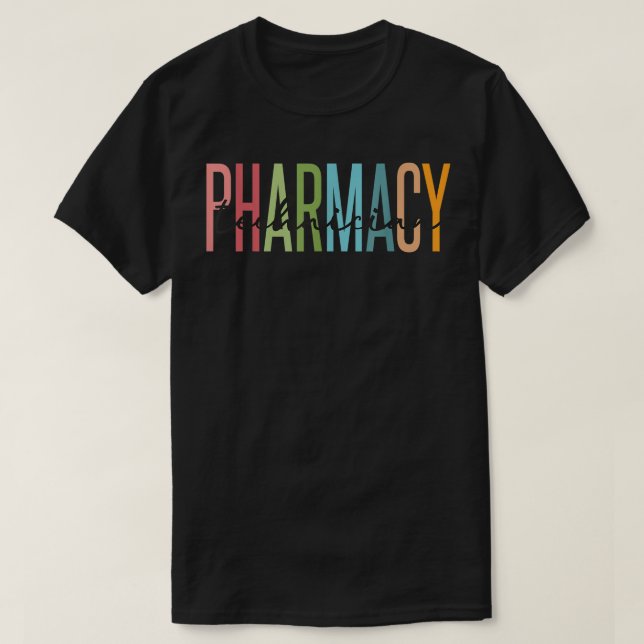 T-shirt Technicien en pharmacie certifié Pharm Tech Pharma (Design devant)