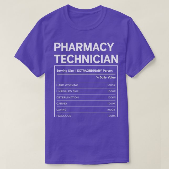 T-shirt Technicien en pharmacie Conception de la valeur nu (Design devant)
