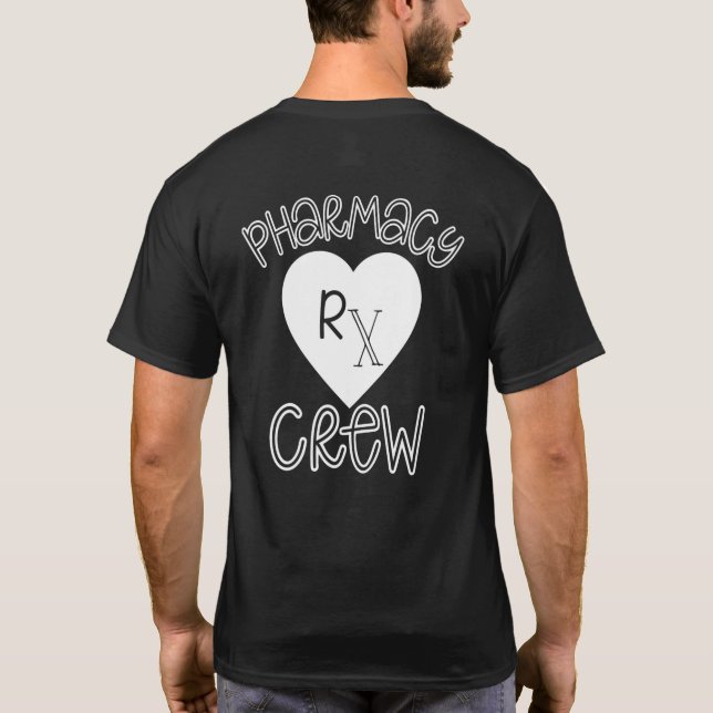 T-shirt Technicien en pharmacie Pharm Heart Rx Crew Semain (Dos)
