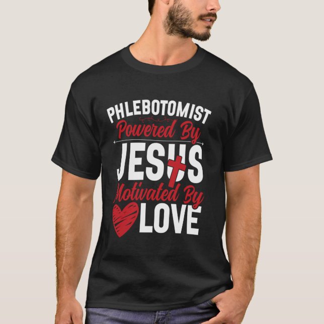 T-shirt Technicien en phlébotomie Jésus Foi Phlébotom (Devant)