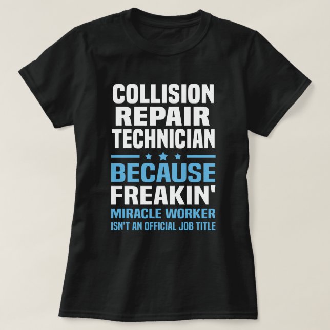 T-shirt Technicien en réparation de collision (Design devant)