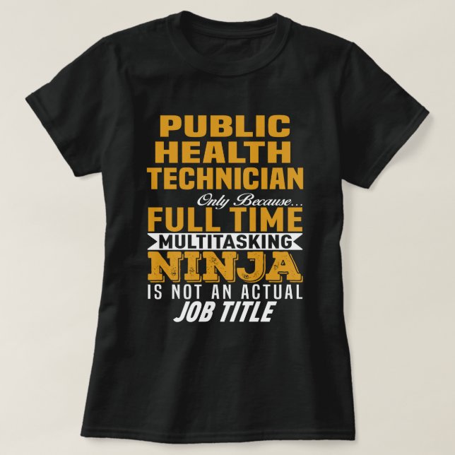 T-shirt Technicien en santé publique (Design devant)