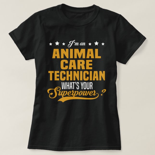 T-shirt Technicien en soins aux animaux (Design devant)