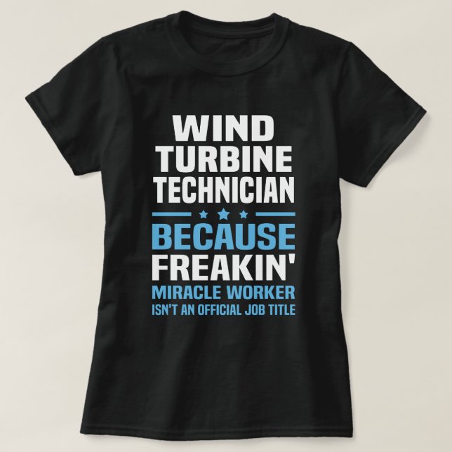 T-shirt Technicien en turbines éoliennes (Design devant)
