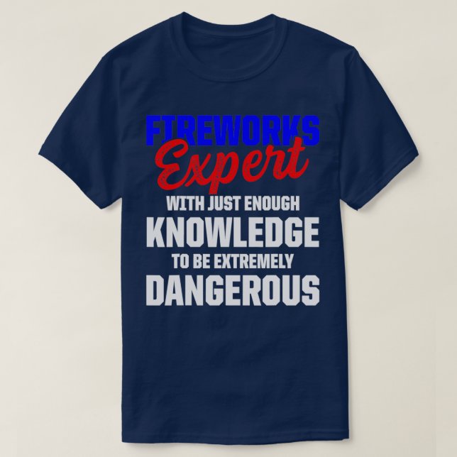 T-shirt Technicien expert Fireworks 4 juillet (3) (Design devant)
