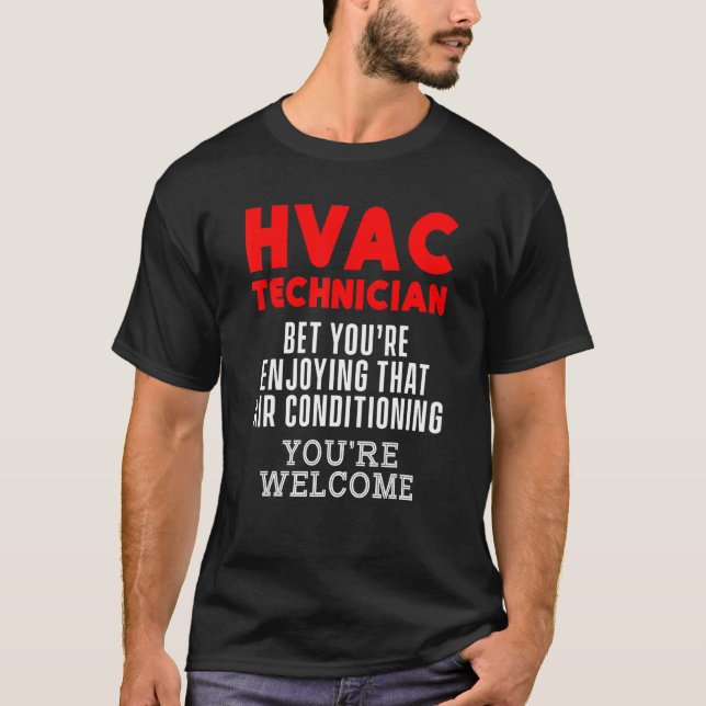 T-shirt Technicien Hvac Hvac Tech 6 (Devant)