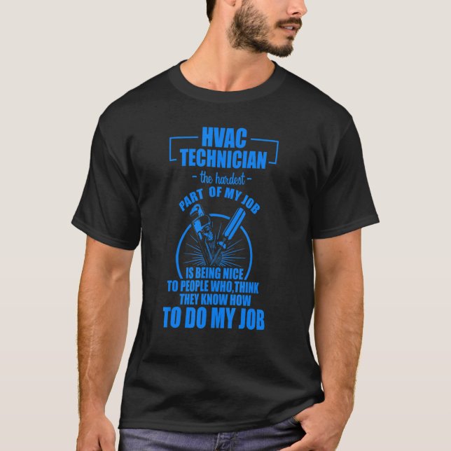 T-shirt Technicien Hvac Le Plus Drôle Technique Hvac (Devant)
