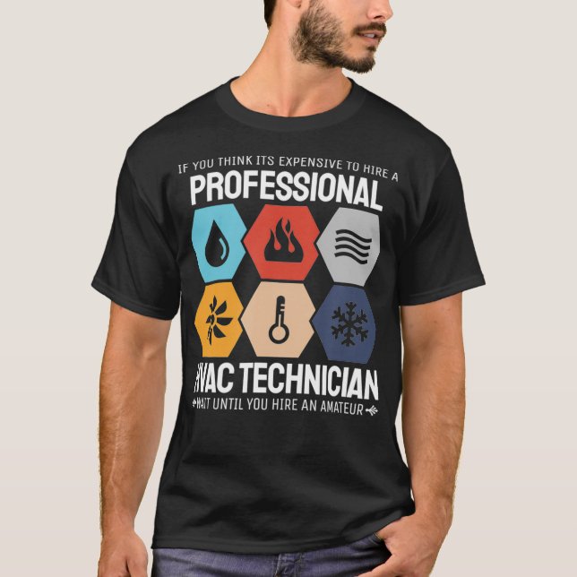 T-shirt Technicien HVAC professionnel Chauffage HVAC Tech  (Devant)