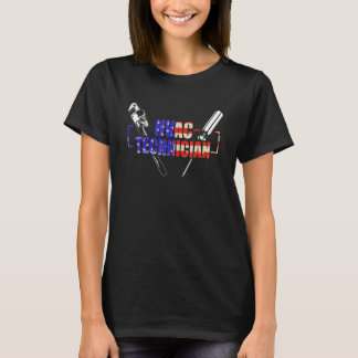 T-shirt Technicien HVAC USA Drapeau HVAC Tech 2