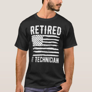 T-shirt Technicien informatique retraité Profession Drapea