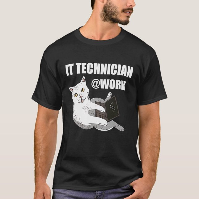 T-shirt Technicien informatique Technologie PC Nerd Ordina (Devant)