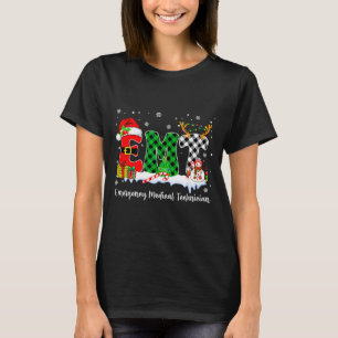 T-shirt Technicien médical d'urgence Guirlande de Noël Rou