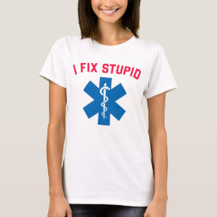 T-shirt Technicien Médical Urgentiste Ems Je Corrige Les I