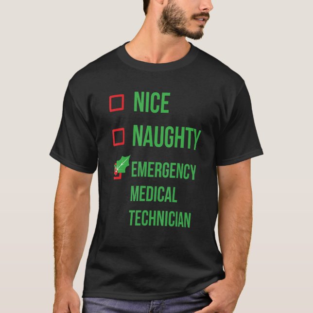 T-shirt Technicien Médicale d'urgence Funny Pajama Christm (Devant)