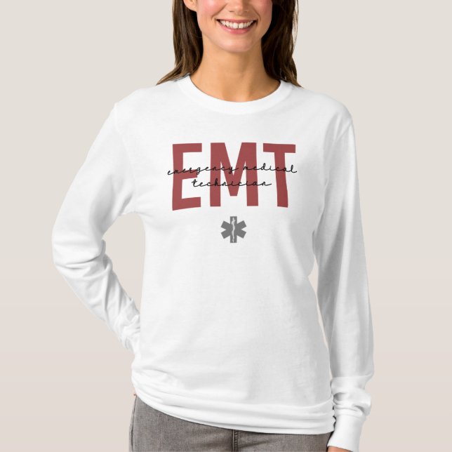 T-shirt Technicien Médicale en urgence EMT (Devant)