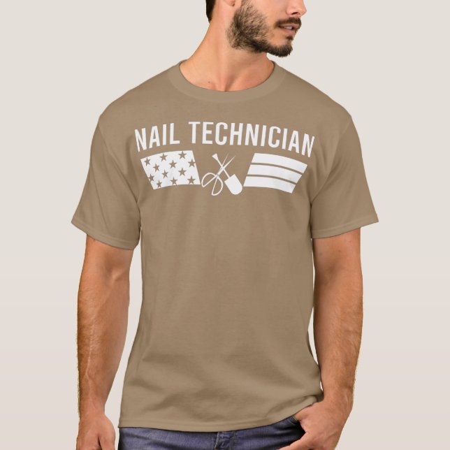 T-shirt Technicien Nail Certifié Artiste Nail Tech (Devant)