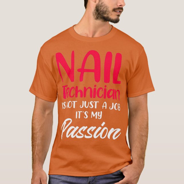 T-shirt Technicien Nail Certified Nail Tech Artist _46 (Devant)