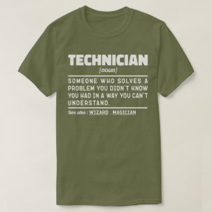 T-shirt Technicien Noun Définition Laboratoire Cool
