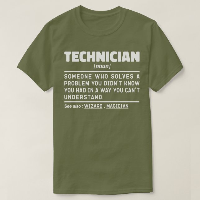 T-shirt Technicien Noun Définition Laboratoire Cool (Design devant)