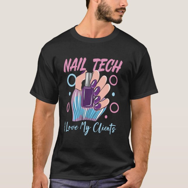T-shirt Technicien ongles Devis Uniforme Vernis à ongles T (Devant)