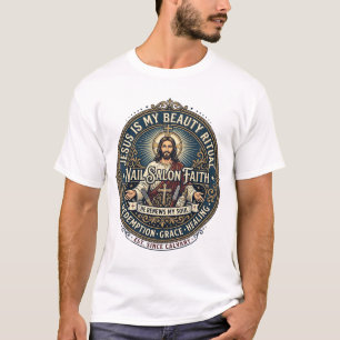 T-Shirt Technicien Ongles Jésus Artiste Ongles Ins