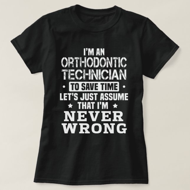 T-shirt Technicien orthodontique (Design devant)