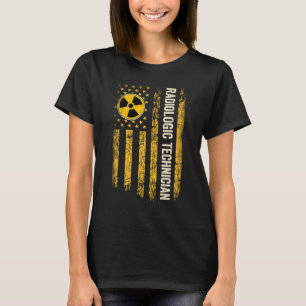 T-shirt Technicien radiologique Drapeau américain Patrioti