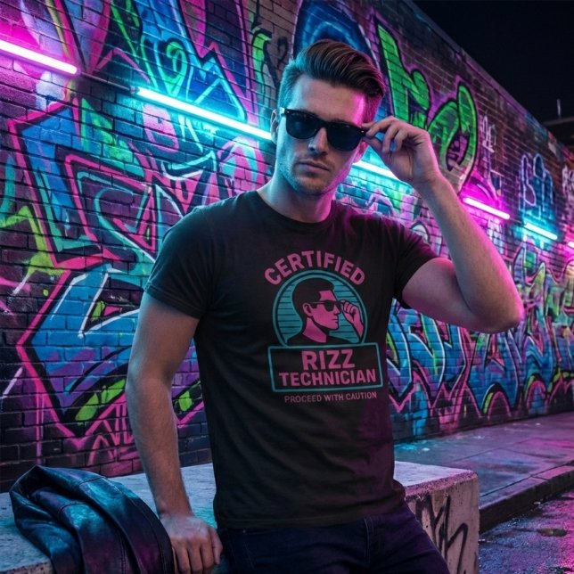 T-shirt Technicien Rizz Certifié - Mème Rizz Drôle (Créateur téléchargé)
