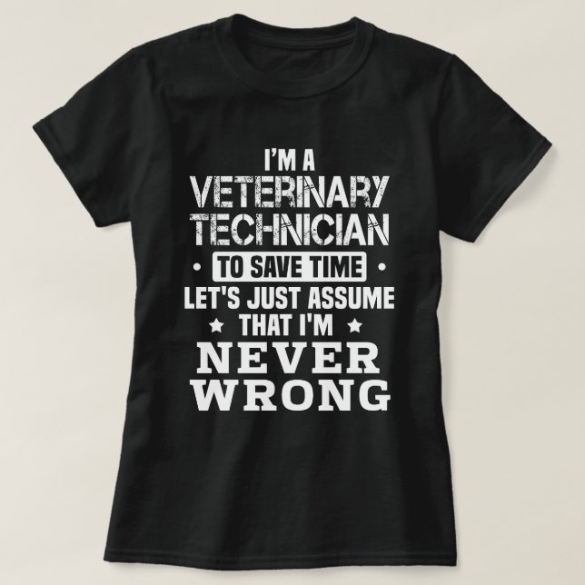 T-shirt Technicien vétérinaire (Design devant)