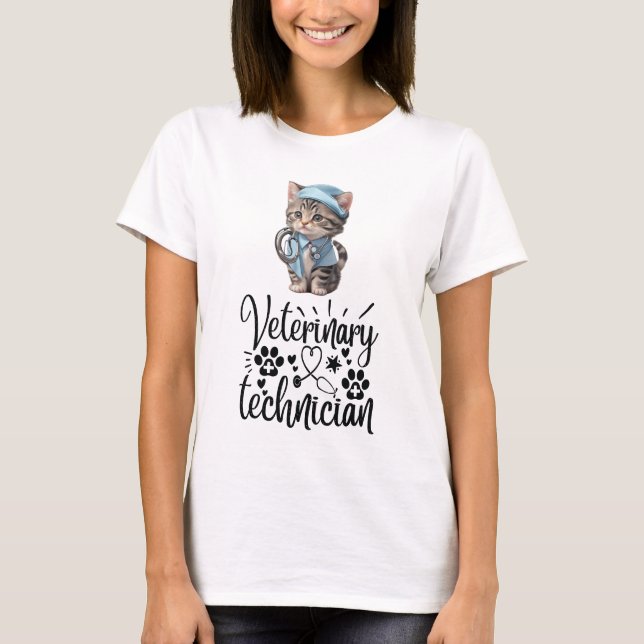 T-shirt Technicien Vétérinaire Chatons (Devant)