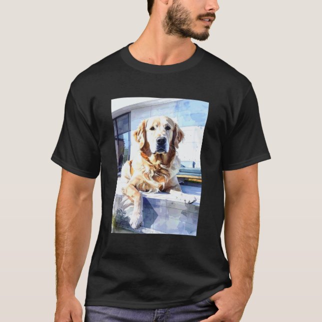 T-shirt Technicien Vétérinaire Retriever Doré Tendance For (Devant)