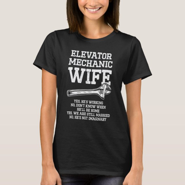 T-shirt Technicienne 1 épouse de maintenance de mécanicien (Devant)