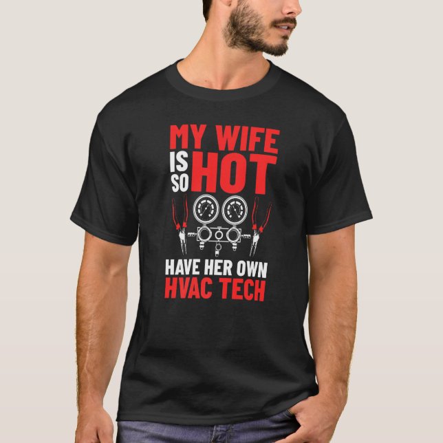 T-shirt Techniciens Hvac Chauffage Ventilation État de l'a (Devant)