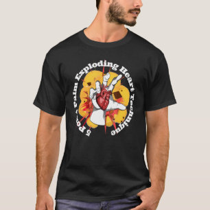 T-shirt Technique cardiaque à explosion de palme à 5 point